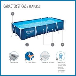 PISCINA TUBULAR RECTANGULAR 400x211x81 CM.
