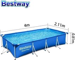 PISCINA TUBULAR RECTANGULAR 400x211x81 CM.