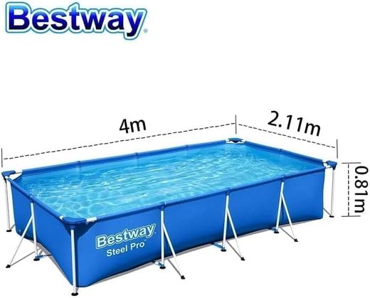 PISCINA TUBULAR RECTANGULAR 400x211x81 CM.