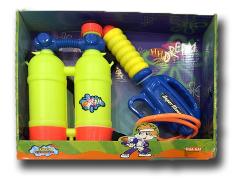Pistola agua con botella mochila — DonDino juguetes