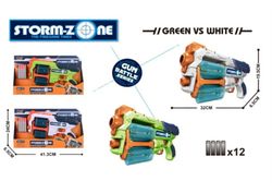 PISTOLA STORMZONE DOBLE TAMBOR C/12 DARDOS