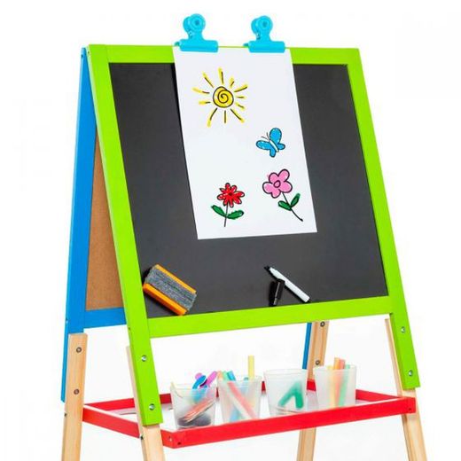 Pizarra Madera 2 En 1 46 Pzas