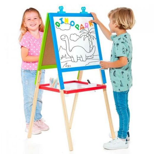 Pizarra Madera 2 En 1 46 Pzas