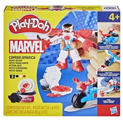 PLAY-DOH MARVEL MOTO CORTADORA CAPITAN AMERICA