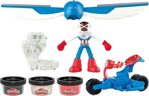 PLAY-DOH MARVEL MOTO CORTADORA CAPITAN AMERICA