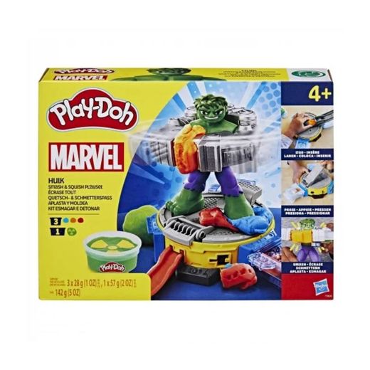 PLAY-DOH MARVEL SET JUEGO HULK APLASTA Y MOLDEA