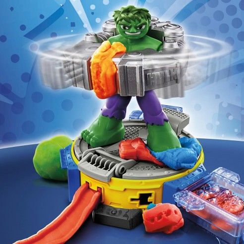 PLAY-DOH MARVEL SET JUEGO HULK APLASTA Y MOLDEA