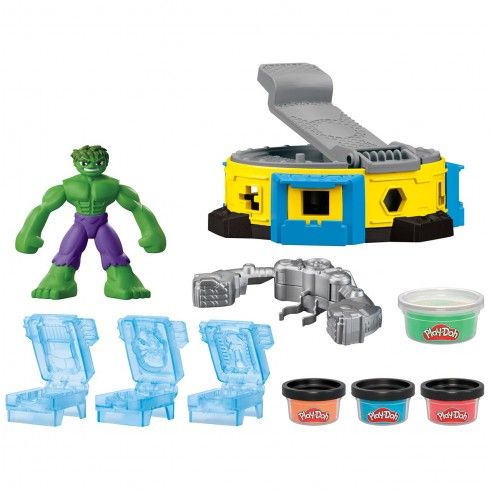 PLAY-DOH MARVEL SET JUEGO HULK APLASTA Y MOLDEA