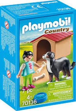 Country Niño C/Perro Y Casita Playmobil