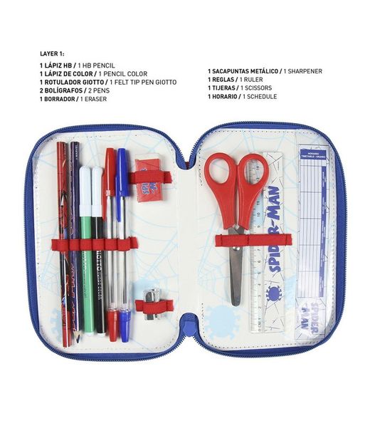 Trousse à crayons triple Giotto SPIDERMAN