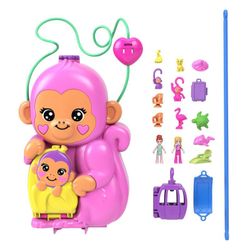 Polly Pocket Cofre Bolso Mama Oso Y Bebe Set Jgo