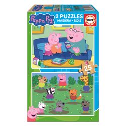 PUZ 2x25 PEPPA PIG (MADERA)