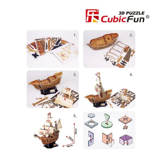 3D Puzzle Navy Santa Maria 113 stk