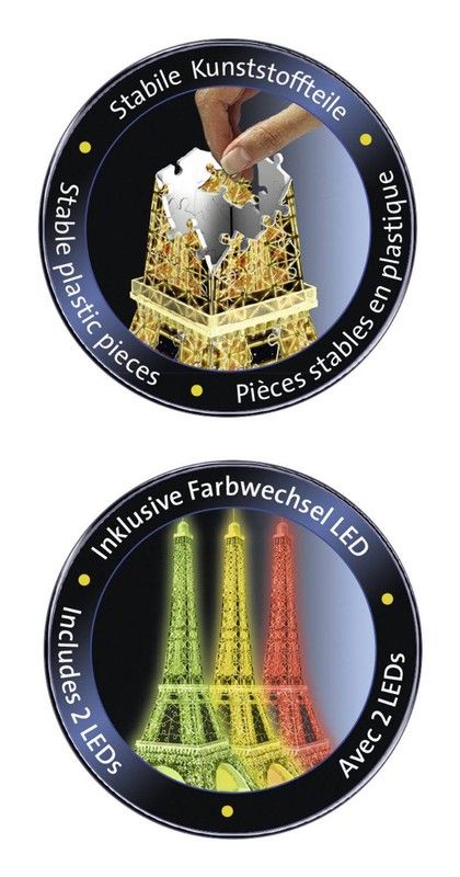 Puzzel 3d tour eiffel light