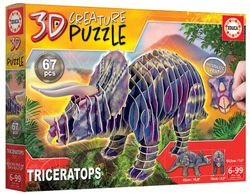 Puzzle 3D Triceratops Creature