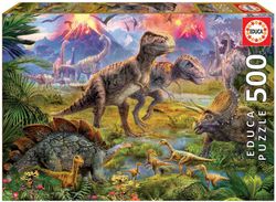 Puzzle 500 piezas encuentro de Dinosaurios - Educa Borras