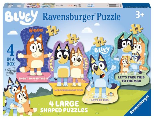 Puzzle Shaped 4 In A Box Bluey — DonDino juguetes