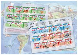 Puzzle 150 piezas Mapamundi Dinosaurios C/Lámina - Educa