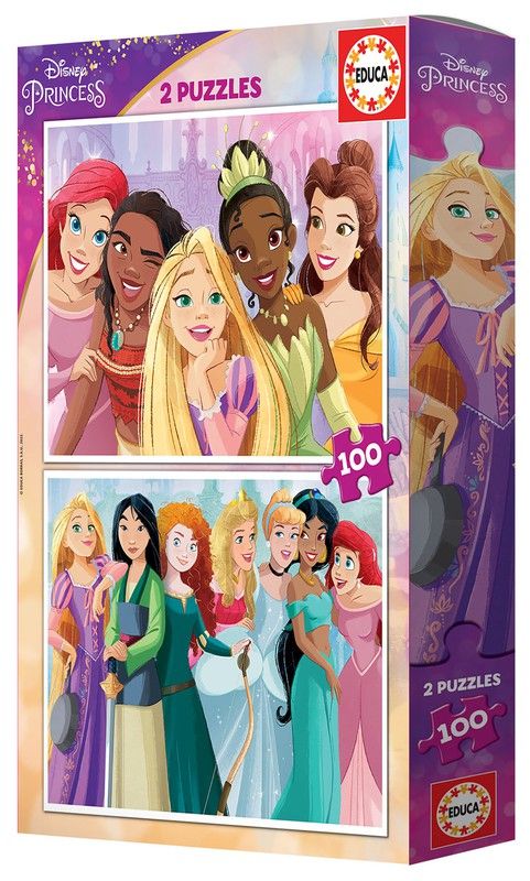 Puzzle "PZ 2x100 DISNEY PRINCESS" de EDUCA — Dondino