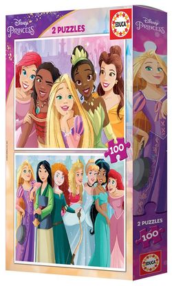 Puzzle 2X100 piezas Disney Princess