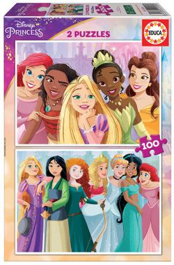 Puzzle 2X100 piezas Disney Princess