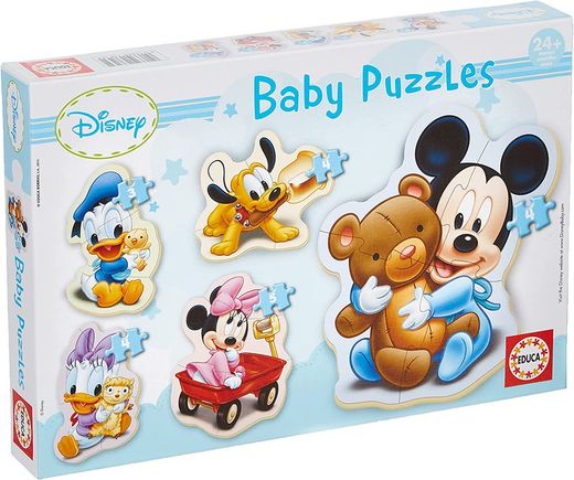 Educa - Baby Mickey Mouse 5 Puzzles Orogresivos de 3 a 5 Piezas, Multicolor (13813)