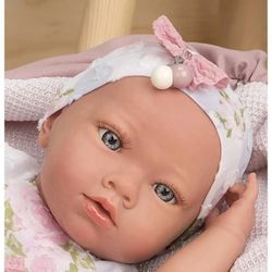 Reborn Arias 38 Cm Inna Rosa Con Manta