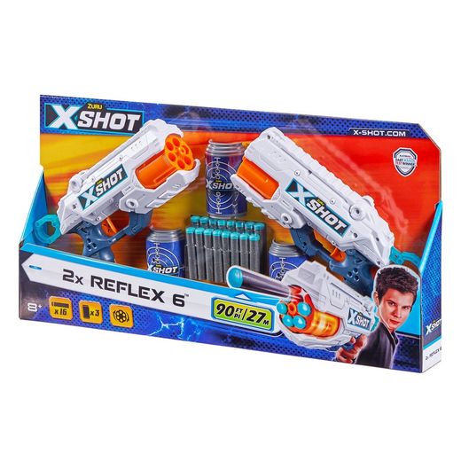 PACK 2 PISTOLAS REFLEX 6 X-SHOT