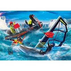 City Action Bote Rescue C/Windsurf Playmobil