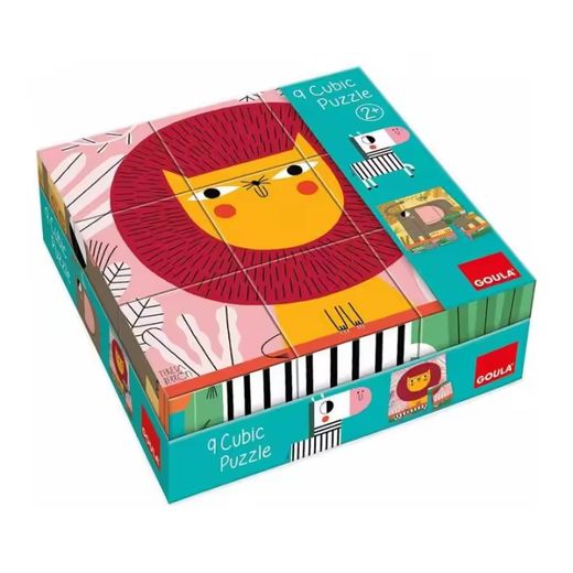 ROMPECABEZAS 9 CUBOS MADERA.