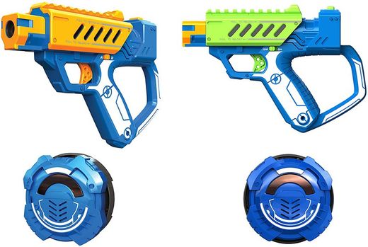 StÃ¤ll in 2 lazer mad pistoler