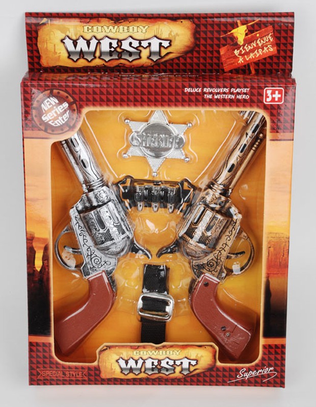 Cartuchera rosa doble+pistolas — DonDino juguetes