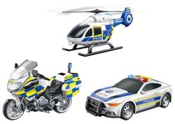SET 3 VEHICULOS POLICIA 1:32 LUZ Y SONIDO