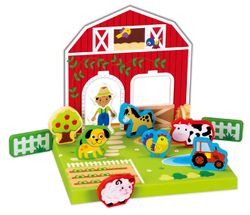 SET GRANJA 13 FIGURAS MADERA