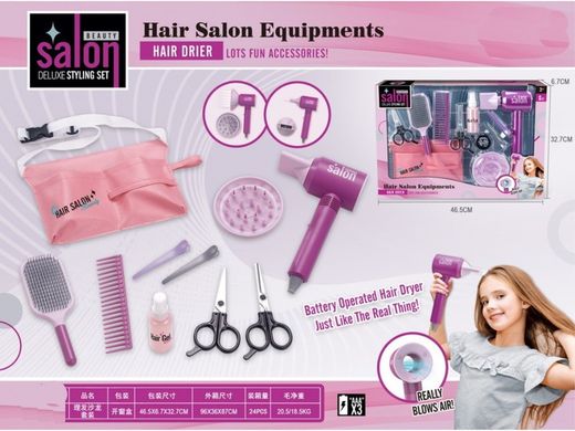 SET PELUQUERIA C/CINTURÓN Y SECADOR PILAS