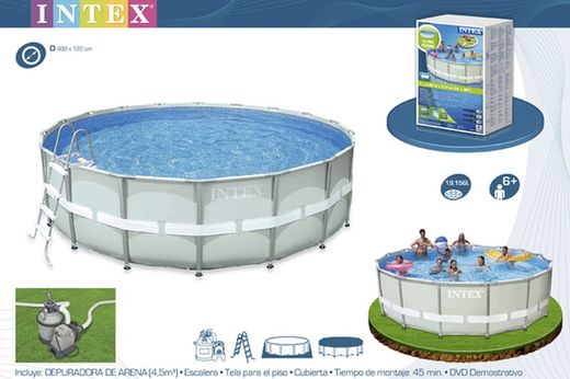 Set piscina ultra frame 427x107 Intex