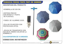 Sombrilla 2m Pincho Alum/Plast