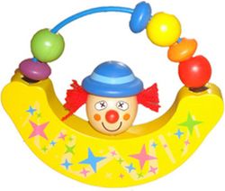 Hochet en bois 13 cm payaso