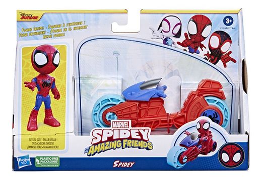 Spidey Surtido Motocicleta Y Figura