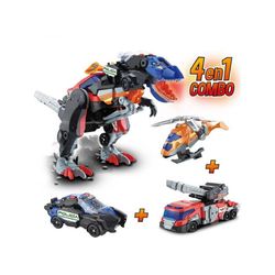 *SWITCH&GO DINOS 4 EN 1 MEGA T-REX S.O.S. 3 VEH