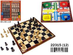 TABLERO PARCHIS OCA AJEDREZ C/ACCE.