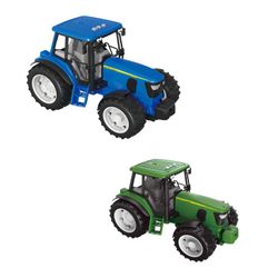 TRACTOR GRANJA 1:16 2 COL (AZUL/VERDE)