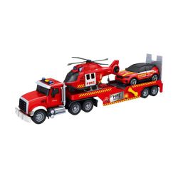 TRAILER BOMBEROS C/VEHICULOS 1:14