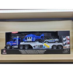 TRAILER POLICIA C/VEHICULOS 1:14