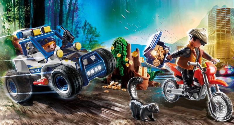 Vehículo Tt Policía: Persecución Ladrón Tesoros de Playmobil — DonDino  juguetes