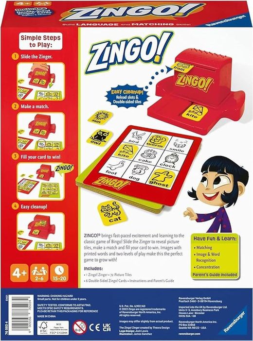 JUEGO BINGO ZINGO! 8-9 a.